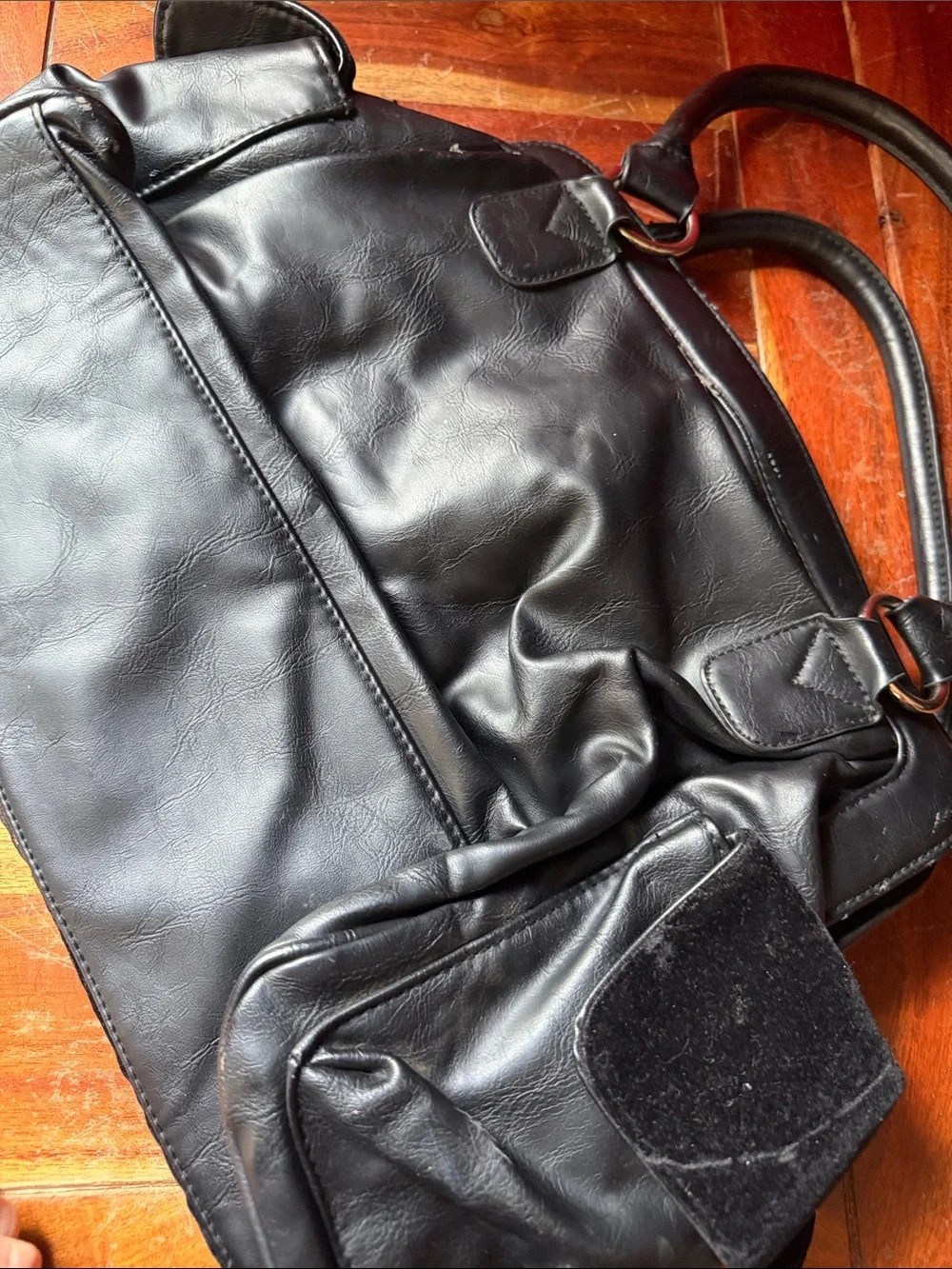 Black Velvet Tote Bag with Purple Rose Skull Motif
